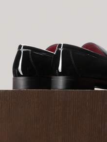 Men's Tuxedo Patent Classic Velvet Loafer Slip On Shoes For Wedding Party Shoes - PU đen - Xem 5