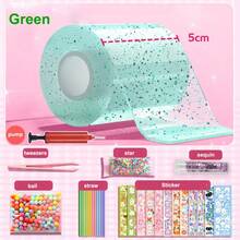 Juego de pinzar y pellizcar con adhesivo nano de colores, incluye accesorios (color aleatorio), para ejercitar las habilidades manuales, aliviar el estrés y hacer globos pequeños brillantes hechos en casa - Rosa - Ver 6