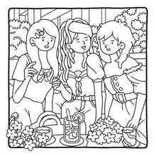 Deluxe 30-Page Thick Paper Girl Bestie Theme Coloring Book For Adults & Teens - Relaxing Art Relax With Intricate Funny Daily & Travel, Playful Scenes - Perfect For Thanksgiving, Easter, Christmas, Birthdays, Relax Activity | Artistic Coloring Book, Adult Coloring Books School Supplies,Back To School