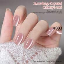 RS NAIL RSNAIL Esmalte de uñas en gel de ojos de gato con cristales efecto gota de rocío, 6 colores pastel de cristal de hielo para uñas de verano con brillo, purpurina, efecto holográfico y reflectante. Pegamento para uñas magnético que requiere curado LED/UV. Regalo para mujeres para salón de belleza y manualidades de arte de uñas en casa.