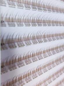 120 Stücke Klebstofffreie mühelose Meerjungfrau Schwanz Wimpern, braun und natürliche Fragment Mega-feine Einzelwimpern, perfekt für natürliches Make-up im Alltag, geeignet für Anfänger