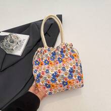 New Fashionable Cute Cartoon Waterproof Cloth Handbag, Sweet Elegant Tote Bag For Women