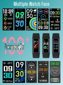 EFFEOKKI Effeokki Fitness Tracker Smart Band Watch Slim For Men Women Pedometer/ Health/ Waterproof/ Activity/ Weather/ Multi Sports Smart Bracelet For Iphone Android Smartphone