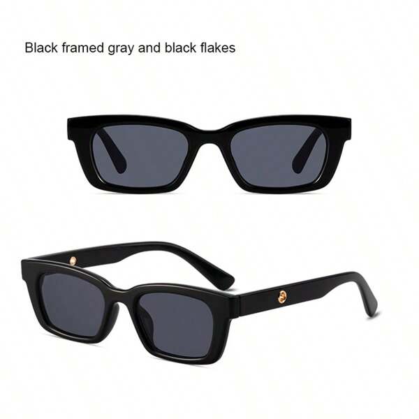 1 Pair European & American Thick Frame Outdoor Sports Eyeglasses, Oversized Square Design, Fashionable & Flattering Look, Unisex Outdoor Sports Eyewear
