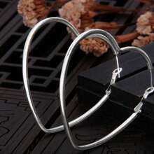 1 对心形时尚不锈钢耳环，男女皆宜，适合日常或派对使用，可作为礼物赠送给朋友 - 1對耳環 - 查看 5