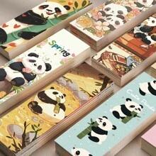 SCXXBSW 30 Stücke süße Panda Lesezeichen, süße wasserfeste Cartoon Lesezeichen, verwendbar zum Dekorieren von DIY Lesezeichen wie Bücher, Kunstbücher, Notizbücher, für Schulbedarf, Schulanfang
