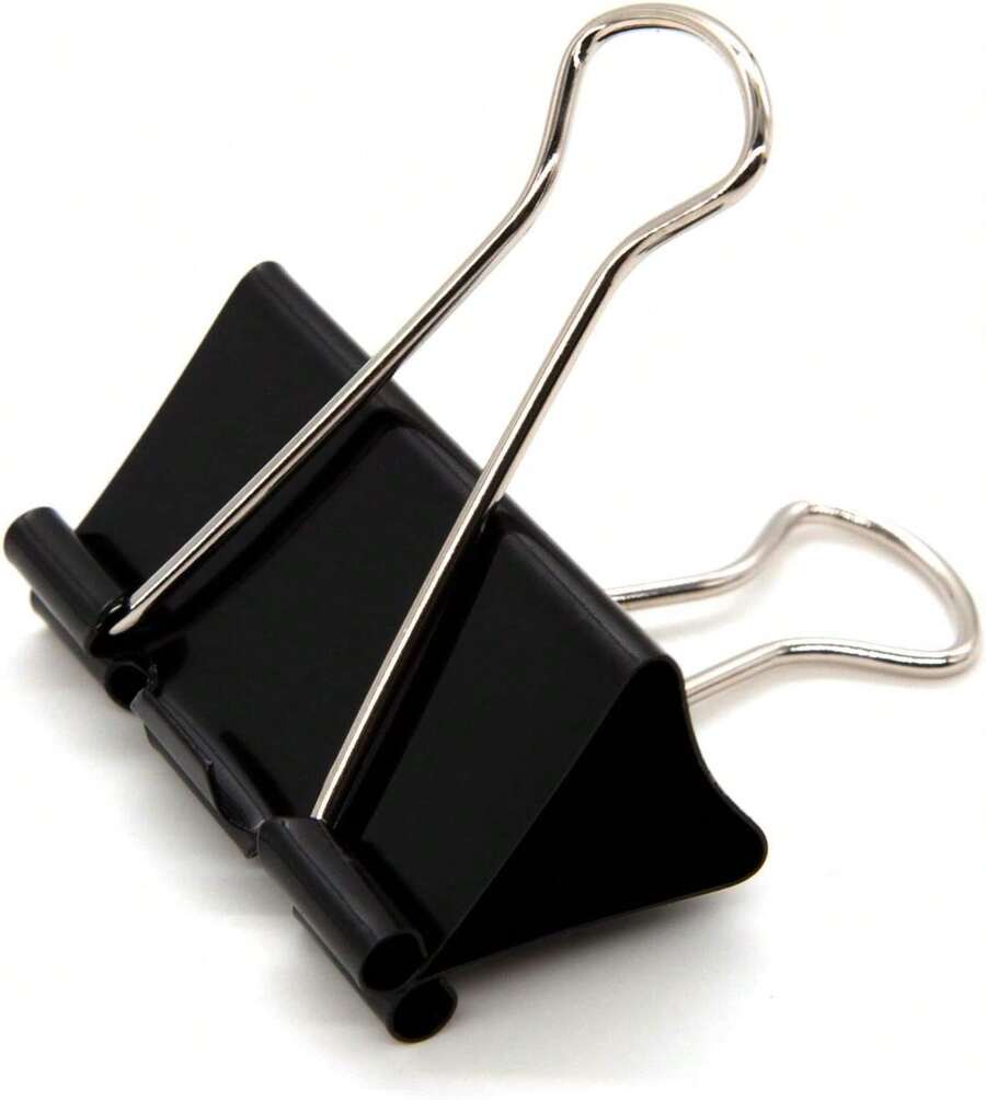 1.6-Inch (24 Pack), Big Paper Clamps Clips For Office Supplies, 1.6-Inch/41mm Width, 0.7-Inch/18mm Capacity, Black - 1 - Xem 1