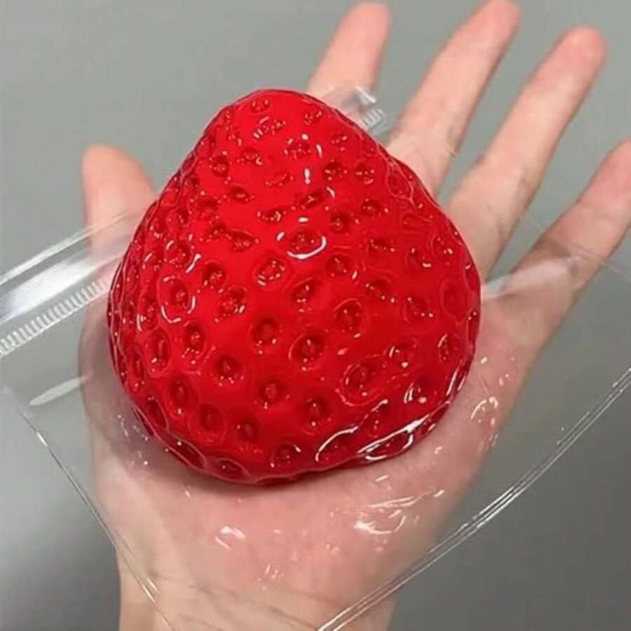 1个柔软Q弹硅胶草莓造型(不含绳链)返校季必备 - 彩色 - 查看 1