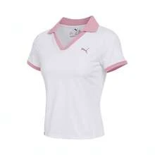 Puma Camiseta corta de polo de punto para mujer "All In Good Time" 69277402 - Blanco - Ver 1