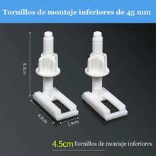2 tornillos de fijación de la tapa del inodoro, adecuados para tornillos de asiento de inodoro integrados en el baño - Blanco - Ver 2
