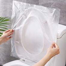 10/50/100 Stück tragbare einzeln verpackte durchsichtige Einweg-Toilettendeckel, tragbare Toilettenabdeckung, wasserdichte Toilettenabdeckung, tragbare Toilettendeckel, Haushaltsgegenstände, unverzichtbares Reisezubehör für Geschäftsreisen, Camping, Krankenhausstationen, Hotelaufenthalte, wenn Sie öffentliche Toiletten benutzen, um Ihre persönliche Hygiene zu gewährleisten