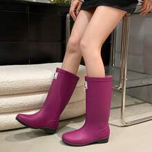 男女时尚中筒雨靴，防滑成人户外水鞋，亲子雨靴，糖果色，加厚防滑雨天套鞋，适用于食堂清洁