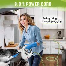 Pressurized Handheld Multi-Surface Natural Steam Cleaner With 12 Pcs Accessories, Multi-Purpose Steamer For Home Use, Steamer For Cleaning Floor, Upholstery, Grout And Car - Multicolor - View 6