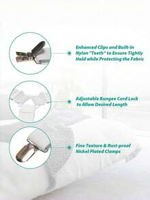 2 piezas/4 piezas - Sujetadores triangulares ajustables para sábanas de cama, sujetadores elásticos para esquinas del colchón, broches para funda de colchón, cintas de suspensión