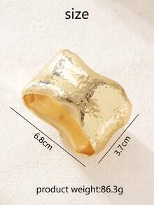 1pc Minimalist Aesthetic High-Quality Unique Design Asymmetric Water Drop Hollow Metal Bangle Bracelet, Versatile For Evening Party, Daily Wear, Office, Bar, Music Festival, Wedding, Business Events, Gift