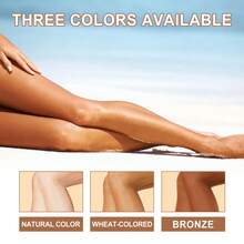 OceAura 3pcs Leg Makeup Cream With Airbrush Effect - Waterproof & Long-Lasting Leg Foundation In 3 Shades (Natural Glow, Wheat Glow, Bronze Glow), Smooths Imperfections, Evens Skin Tone, Lightweight & Moisturizing Formula, For Flawless Legs And BodyHighlight - Black - View 5