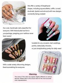 Handmade Press-On Nails Ab Diamond Glitter Powder French Fake Nails  Reusable Nails High Quality - Rose Gold - View 7