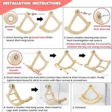 Đồ chơi chim đậu, Đồ chơi vẹt lắc tương tác và đậu, Đồ chơi vẹt đuôi dài bằng gỗ, Đồ chơi trí tuệ cho chim câu đố, Đồ chơi làm giàu trí tuệ cho vẹt, Phụ kiện lồng chim Đồ chơi đậu cho vẹt đuôi dài - Nhiều màu - Xem 7