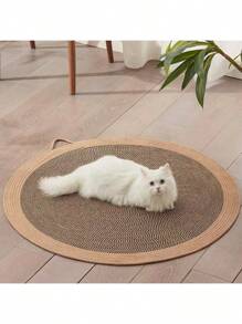 Cat Scratching Device Cat Scratching Pad Cattail Or Hemp Rope Does Not Sting Hand Woven Natural Cattail Fragrance Suitable For Living Room Bedroom Balcony.