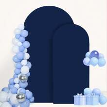 1 pezzo Copertura per arco in tessuto di poliestere blu zaffiro e bianco, misure 5ft, 6ft, 6.6ft, 7.2ft, adatta per copertura di arco per matrimoni, feste, photobooth, decorazione domestica, anniversari, festa della mamma, Ognissanti, Natale (solo copertura in tessuto, escluso telaio per arco)