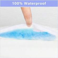 JSHGVBaby Bassinet Mattress Pad 15 X 30x 0.8 Waterproof Oval Replacement Pad With Removable Washable Mattress Coverr71of1of - White - View 5
