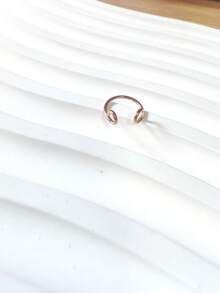 3Pcs/1Pc Fake Nose Ring Nasal Septum Faux Piercing Jewelry 8Mm Fake Nose Ring Hoop For Faux Lip Septum Nose Ring Set Fake Lip Ring Lip Nail New No Need For Perforation - Multicolor - View 11