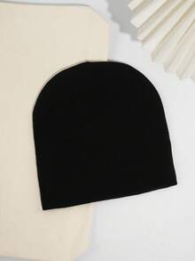 男女通用马卡龙色纯色针织便帽，Y2K 街头潮流亚克力帽秋季装