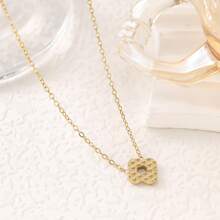 Conjunto de 4 peças de pulseira, colar e brincos com padrão de losango 3D da moda, adequado para festas femininas e uso de férias