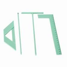 4Pcs/Set Bookbinding Ruler Set With L Ruler T Ruler Spacing Guide Corner Cutting Square Tools For Scrapbooking And Album Making,Rulers - one-size - View 12