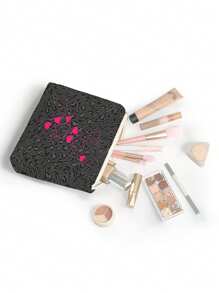 4-Piece/Set Quilted Random Pattern Ballpoint Pen Core Multi Functional Travel Makeup Bag, Large Capacity Makeup Bag, Makeup Bag, Skincare Bag, Large Capacity Travel Makeup Bag, Makeup Bag, Skincare Bag, Toilet Bag Packaging Box, Travel Necessities, Cruise Necessities, Dormitory Necessities,