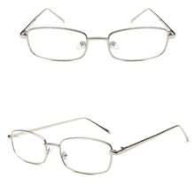 1 件高清平面镜片银框眼镜，金属全框装饰眼镜，男女皆宜 - 無色 - 查看 4