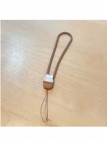 可爱篮子兔子优雅花卉硅胶手机挂绳腕带耳机套钥匙扣钥匙圈,新款女学生款,便携式防丢U盘CCD吊坠,多功能手机绳礼物,适合母亲、家人、朋友、生日、节日手机挂饰、手机链 - 彩色 - 查看 9