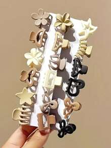 15/20/30 Stück Vielseitige Mode Zufällige Leopardenmuster Kleine Haarspangen, Lady Mini Bangs Haarnadeln, Einfache Retro Haarschmuck Clips Beauty Claw Clips