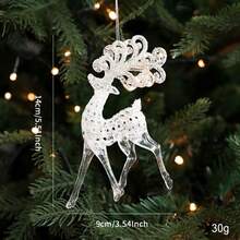 Christmas Ornaments, Transparent Acrylic Plastic Pendants, Glitter Powder And Sequins, Elk, Snowflake And Christmas Tree Ornaments, Decorative Accessories Suitable For Holiday Decorations. Home Decor Christmas Decorations Room Decor - Multicolor - View 14