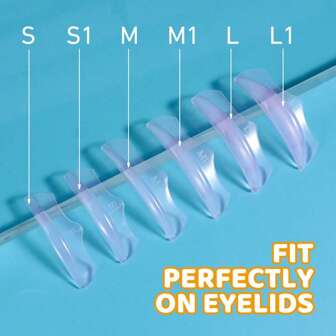 6 Sizes/12Pcs Self Sticky Lash Lift Pad Eyelash Lifting Pads Eyelash Perming Curler, Pads For Eyelashes Makeup Tool Softer Lifting Roller,Used For Eyelash Perm And Eyelash Lift, Easy To Clean And Reusable (Pink, Green)