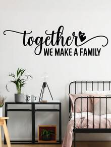 1PC English Phrase Wall Stickers Removable Vinyl Waterproof Stickers Self-Adhesive Easy To Install Suitable For Wall Stickers Living Room Sofa Bedroom Vinyl Home Decoration Decals, Spring Decorations To Make Your Home A New Look, Holiday Decoration Stickers, Birthday Graduation Gifts Room Decor Wall Decor Bedroom Decor Bathroom Decor Room Decor Home Decor Living Room Wall Paper Wall Papers Kitchen Decor Personalised Stickers - Black - View 5