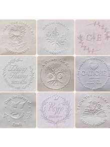 1 PC Personalized Embosser Stamp, Custom Hand Embosser Stamp,Logo/Badge Embosser,Wedding Logo Embosser,Library Book Embosser Stamp