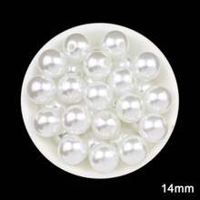 1pack 3-14mm Of White Faux Pearl Round Beads DIY Decoration