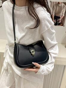 新款时尚金属锁手提包，适合聚会、郊游、度假、购物和日常使用，可存放硬币、手机；也可用作白领、大学生和办公室职员的工作包，优雅的女士包