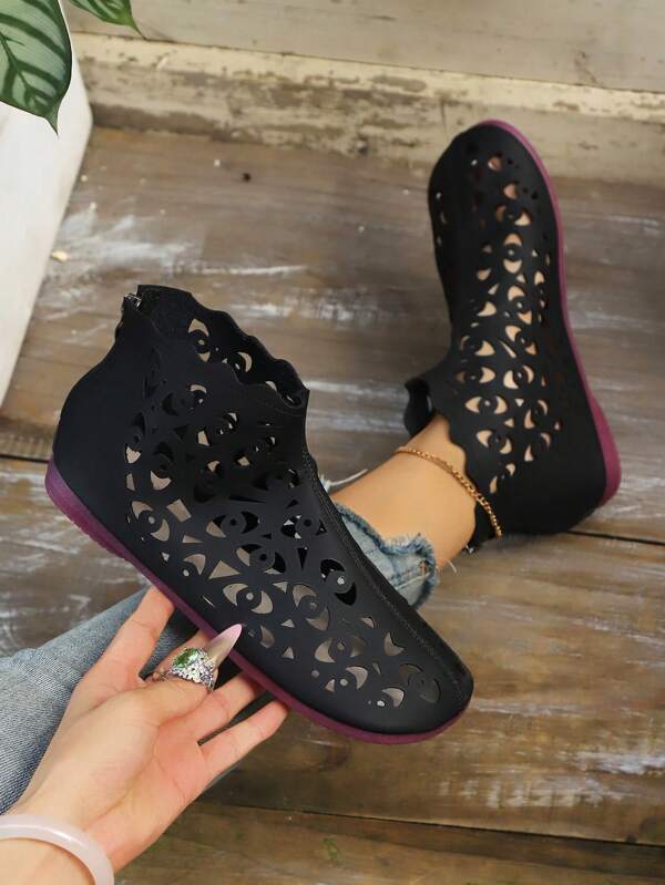 New Vintage Mary Jane Shoes, Round Toe Comfortable Slip-On Flat Shoes, Cute Style, Suitable For Mothers