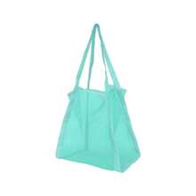 1 pieza Bolso de playa de mujer de secado rápido para verano, bolsa grande con capacidad multifuncional de unicolor con malla para hombro para guardar equipo y juguetes de natación