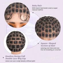 Braided Wig Cap With Baby Hair Crochet Wig Cap For Crochet Braids Hair Glueless Double Full Hd Lace Wig Caps For  Human Baby Hair125 01 - HumanBabyHair-125 - View 3