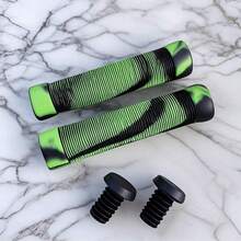 [防震防滑] 防震防滑自行车车把握把 138 毫米 X 22.2 毫米纹理橡胶，增强控制力，九种鲜艳颜色自行车握把适合所有骑手