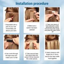 Tape In Hair Extensions Human Hair 20pcs/Pack/30g Remy Straight Invisible Tape Adhesive Hair Extensions Suitable For All People 10-24 Inches - S2 - View 8