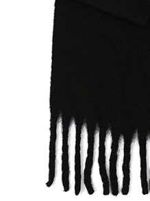 1pc Women's Autumn/Winter New Plush Tassel Scarf, Thick Warm Comfortable Daily & Outdoor Wrap Shawl