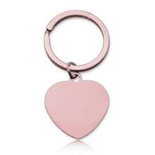 个性化激光雕刻心形钥匙扣，单人和情侣款式，情侣金属吊坠，周年纪念礼物，教师节礼物