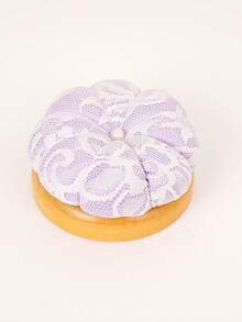 Handmade Lace Pumpkin Pin Cushion With Solid Wood Base – Vintage Sewing Accessory - Multicolor - View 13