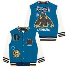 How to Train Your Dragon Boys Jacket , Toothless Boys Bomber Jacket, Baseball Jackets For Kids - Blue - View 1