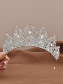 1 Stück barocke Kristallkrone, große Glanz-Krone für den Königinnenball, geeignet für Bankette, Zeremonien, Aufführungen und andere wichtige Anlässe