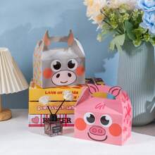 8 Stücke/16 Stücke/24 Stücke Bauernhof-Tier Party Geschenkboxen, Landhausstil Party Süßigkeiten Geschenkboxen für Geburtstagsparty Dekorationen, 8 Valentinstag Designs